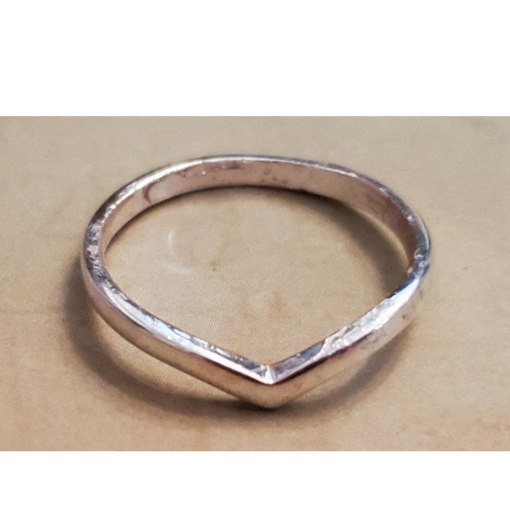 Just in- sterling silver V shaped ring